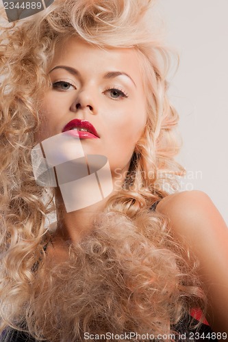 Image of beautiful woman with long hair