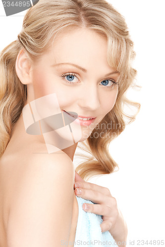 Image of beautiful woman in towel