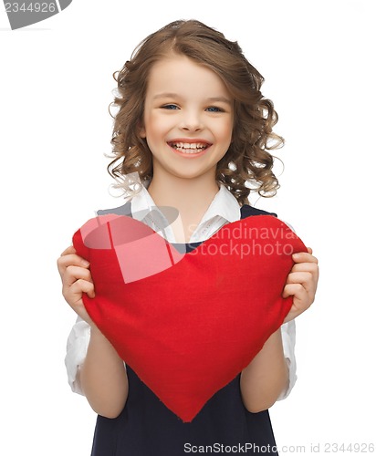 Image of girl with big heart