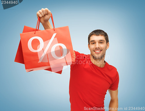 Image of man with shopping bags