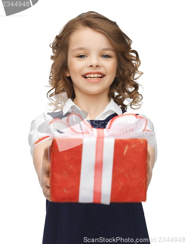 Image of girl with gift box