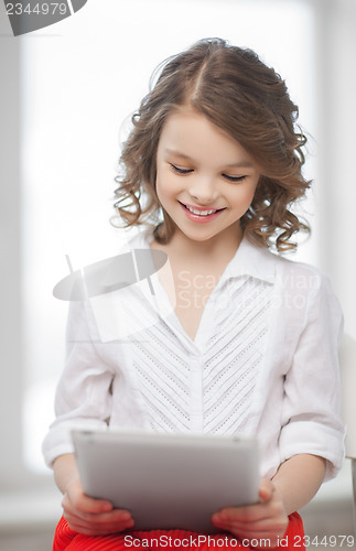Image of girl with tablet pc