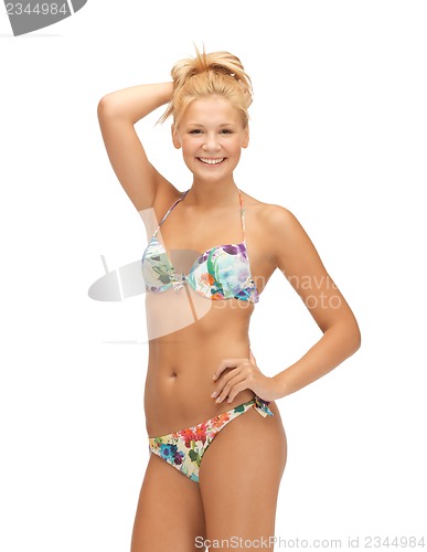 Image of beautiful woman in bikini
