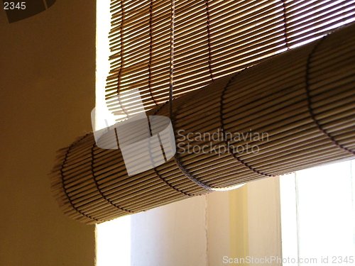 Image of bamboo window cover