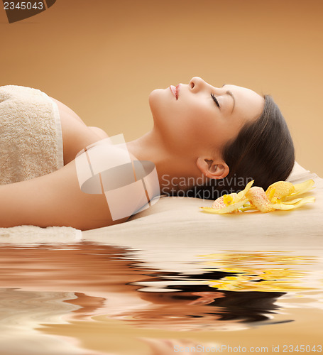 Image of beautiful woman in spa salon