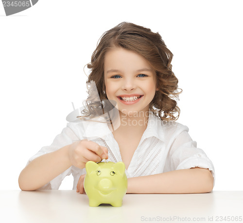 Image of girl with piggy bank