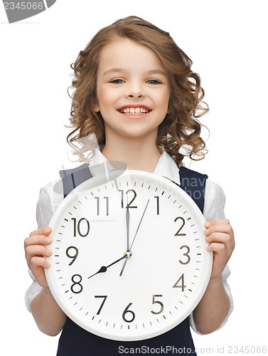Image of girl with big clock