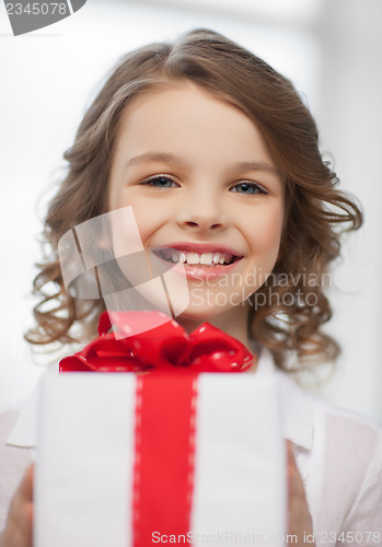 Image of girl with gift box