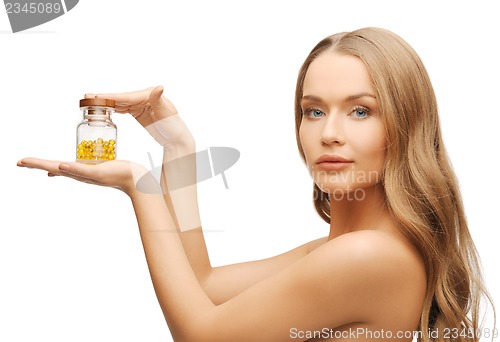 Image of woman with vitamins