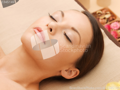 Image of beautiful woman in spa salon