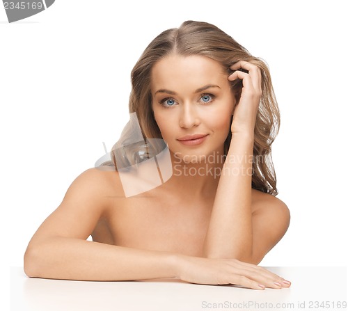 Image of beautiful woman with long hair