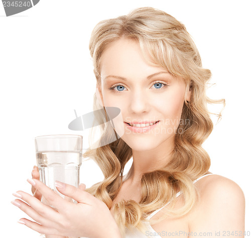 Image of woman with glass of water