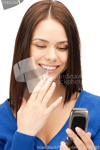 Image of woman with cell phone