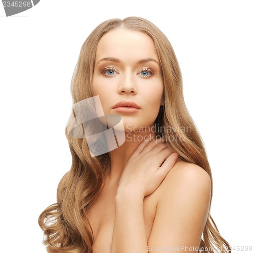 Image of beautiful woman with long hair