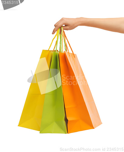 Image of picture of multi colored shopping bags