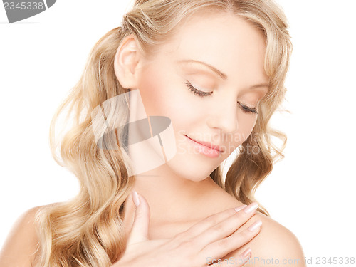Image of beautiful woman with long hair