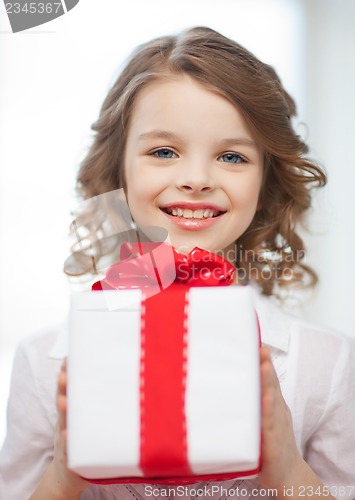 Image of girl with gift box