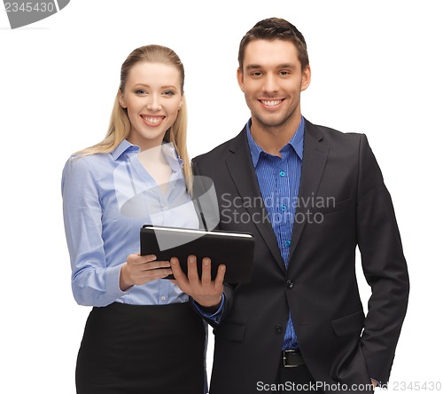 Image of man and woman with tablet pc