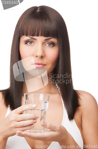 Image of woman with glass of water