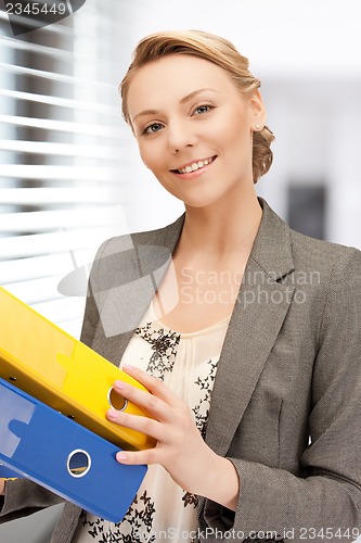 Image of woman with folders