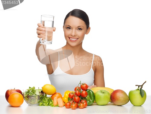 Image of woman with healthy food