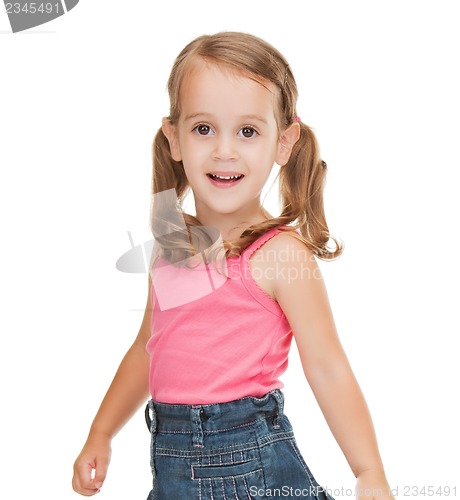 Image of litle girl in casual clothes