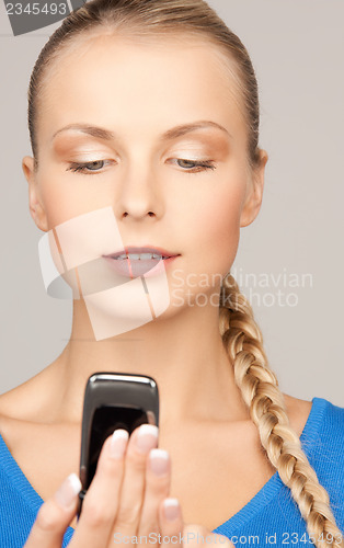 Image of woman with cell phone