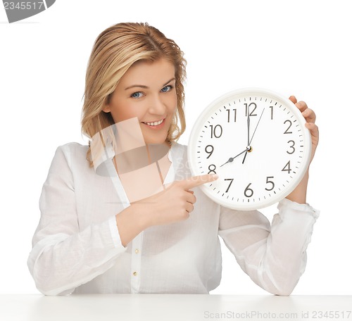 Image of woman with clock