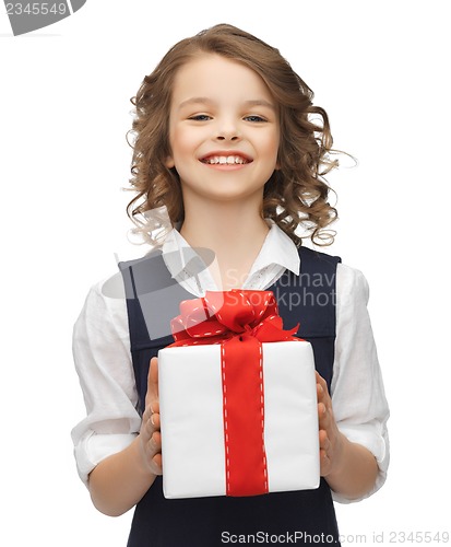Image of girl with gift box