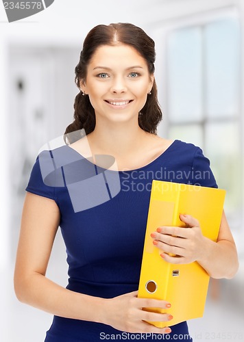 Image of woman with folders