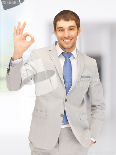 Image of handsome man showing ok sign