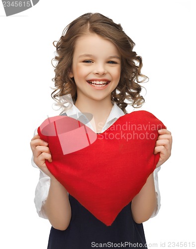Image of girl with big heart