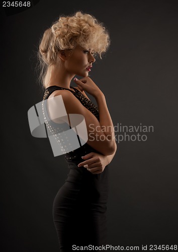 Image of woman in black dress