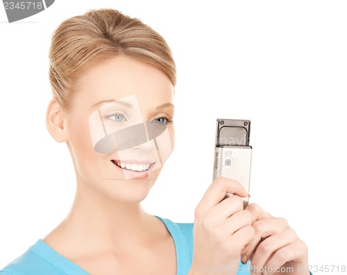 Image of woman with cell phone