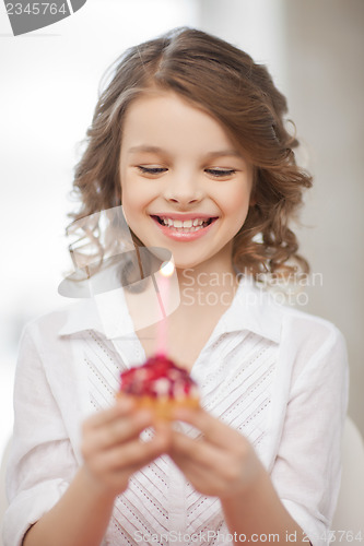 Image of girl with cupcake