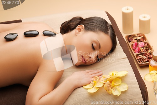 Image of beautiful woman in spa salon