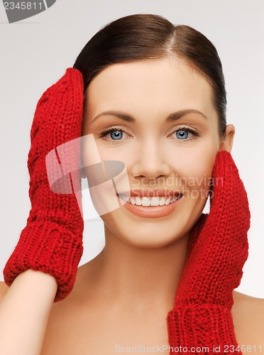 Image of woman in mittens