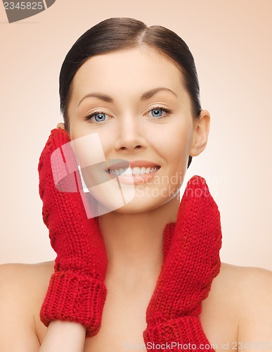 Image of woman in mittens