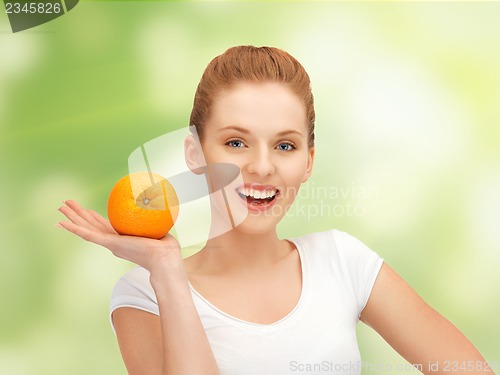 Image of teenage girl with orange