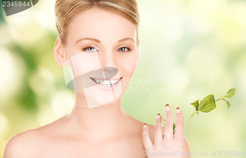 Image of woman with sprout