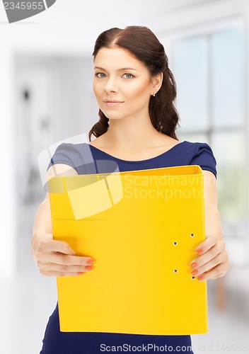 Image of woman with folders