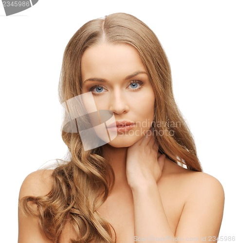 Image of beautiful woman with long hair
