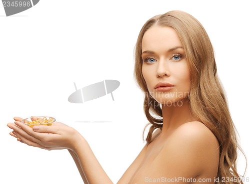 Image of woman with vitamins