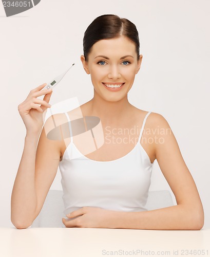 Image of woman with thermometer