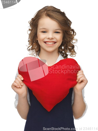 Image of girl with big heart