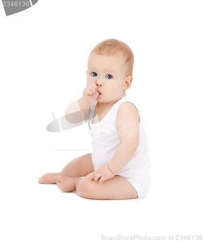 Image of baby with finger in mouth