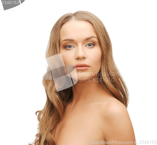 Image of beautiful woman with long hair