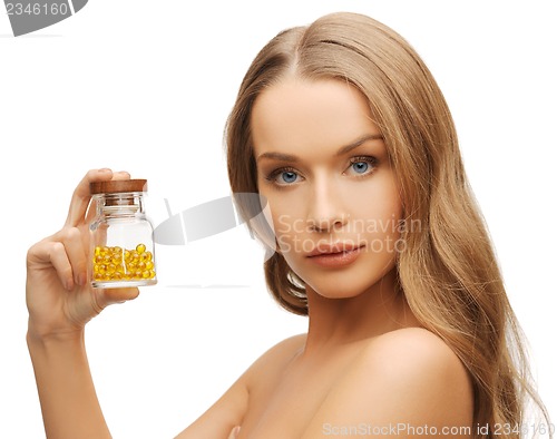 Image of woman with vitamins