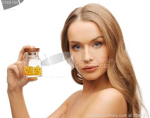 Image of woman with vitamins