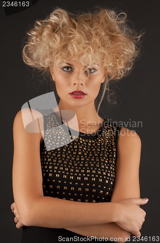Image of woman in black dress